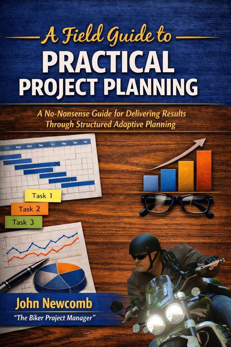 Cover of A Field Guide to Practical Project Planning by John Newcomb, The Biker Project Manager